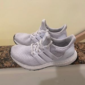 Adidas Boost 1.0 Womens White Grey Sneakers Size 6